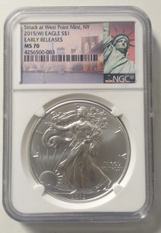 Slabbed american silver eagle 2015 port city coin New Hampshire